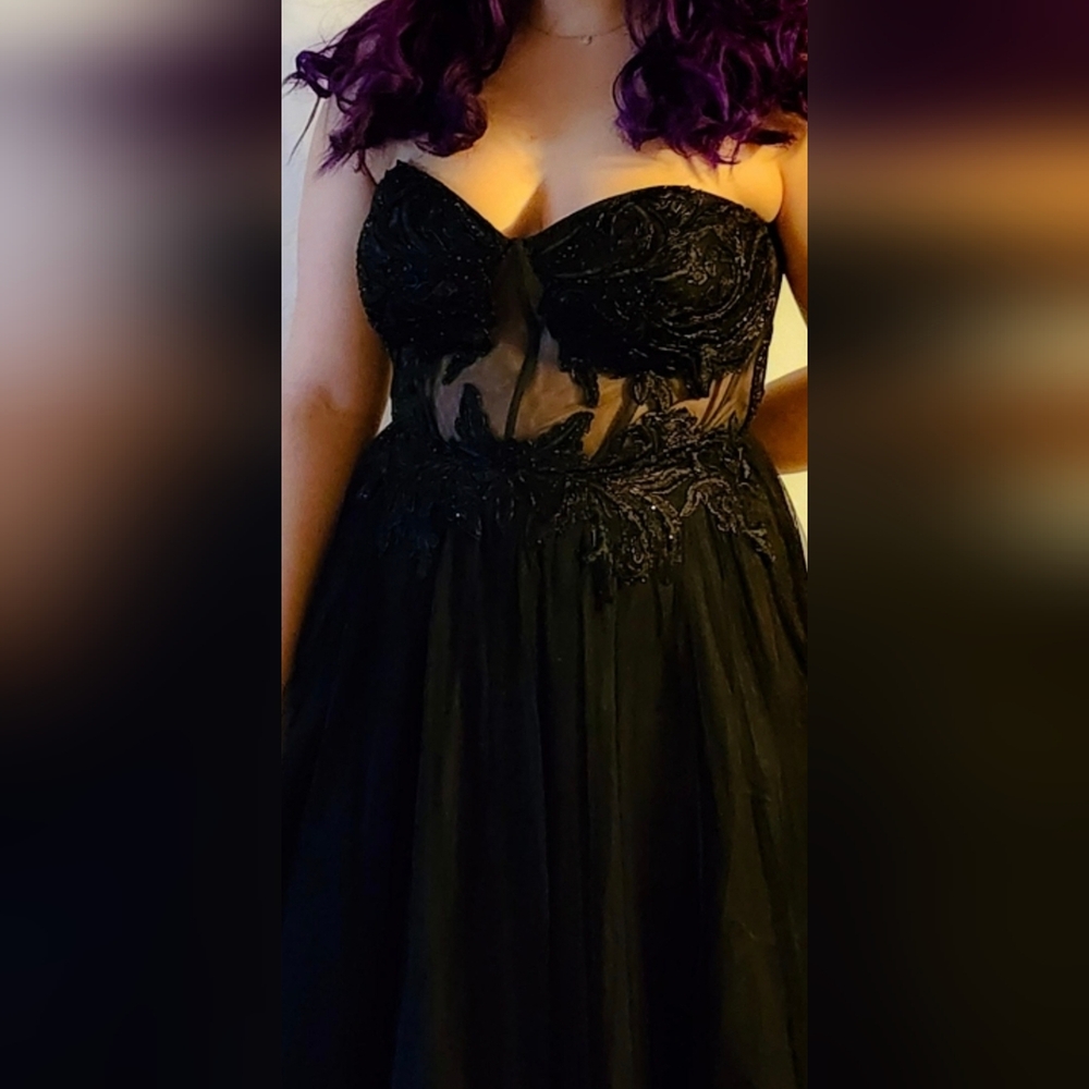 Alora Rhinestone Embroidery tulle ball gown elopement prom homecoming dance